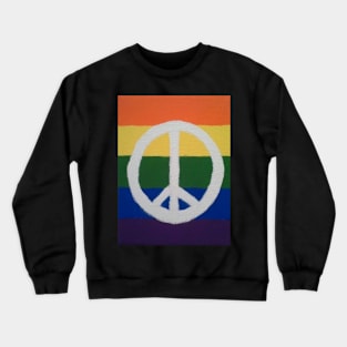 Rainbow Peace Sign Crewneck Sweatshirt